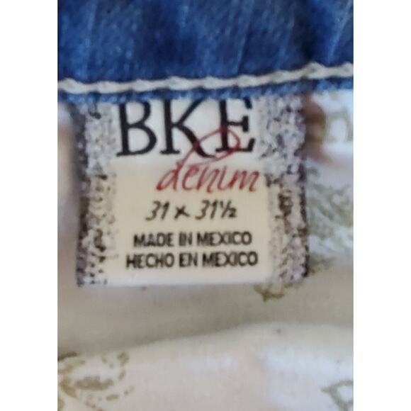 BKE Denim Medium Wash Taylor Bootcut Jeans Size 31R Missing button - Picture 6 of 7